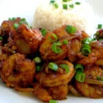 Recipe for Ginger-Chilli Shrimp taken from www.hookedonheat.com. Visit site for detailed recipe.