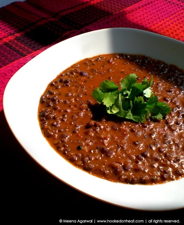 Recipe for Dal Makhani taken from www.hookedonheat.com. Visit site for detailed recipe.