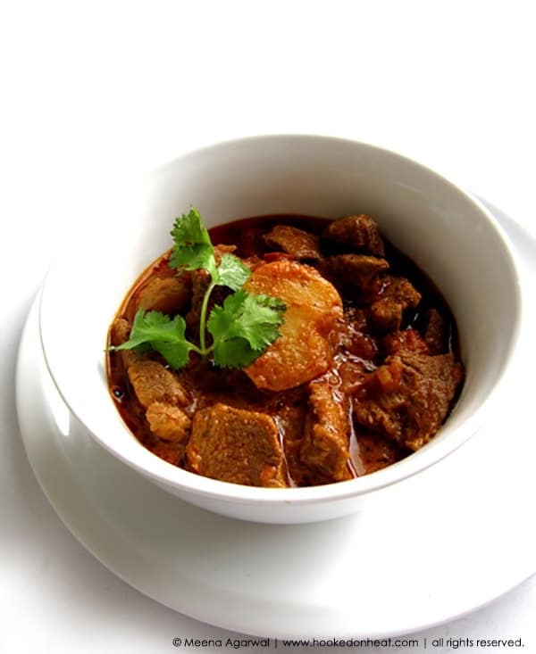 Recipe for Lamb & Potato Curry, taken from www.hookedonheat.com. Visit site for detailed recipe.