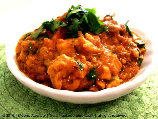 Recipe for Bhuna Chicken taken from www.hookedonheat.com. Visit site for detailed recipe.