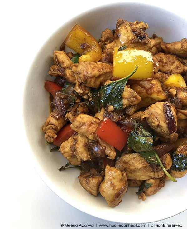 A bowl of Thai Basil Chicken.