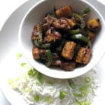 Recipe for Chilli Paneer taken from www.hookedonheat.com. Visit site for detailed recipe.