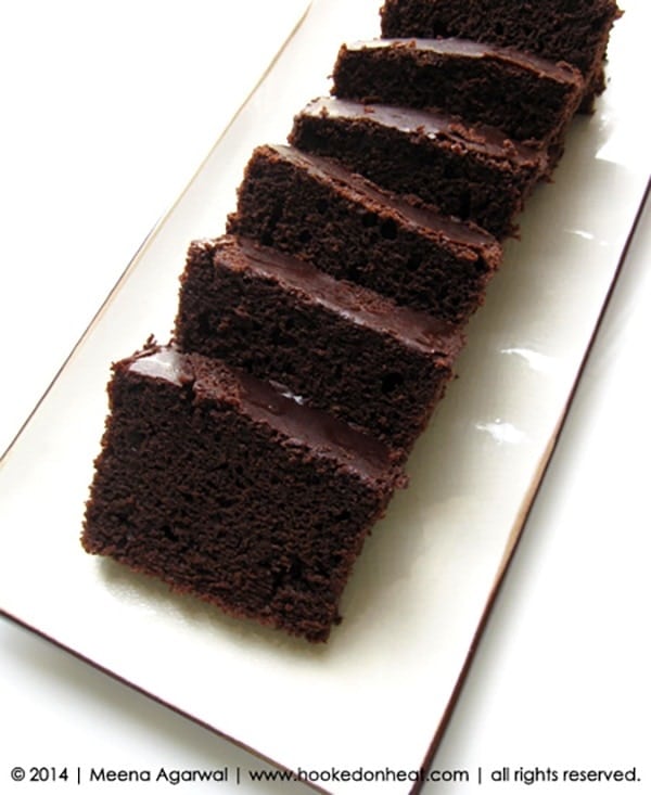Recipe for Easy Chocolate Cake, taken from www.hookedonheat.com. Visit site for detailed recipe.