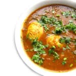 Recipe for Simple Egg Curry, taken from www.hookedonheat.com. Visit site for detailed recipe.