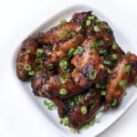 Recipe for Honey-Garlic Chicken Wings taken from www.hookedonheat.com. Visit site for detailed recipe.