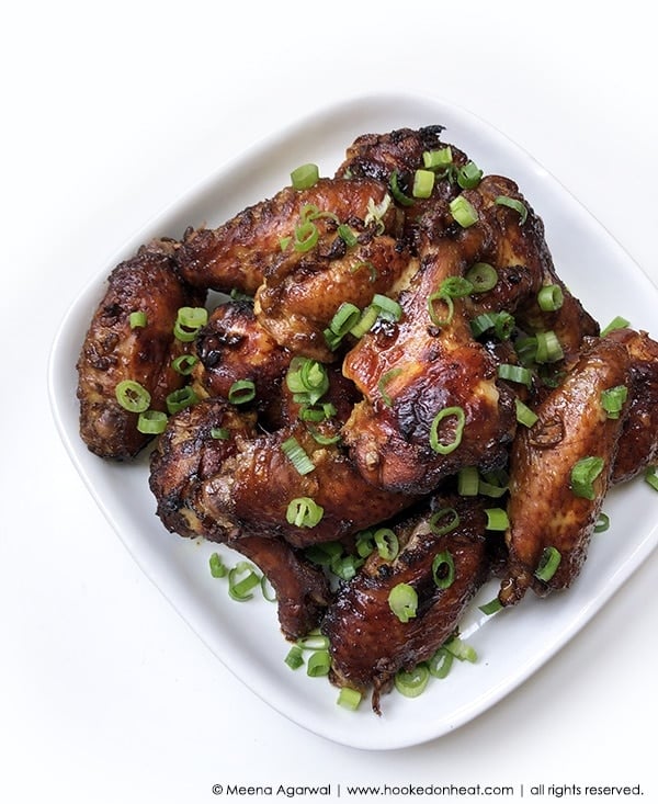 A platter of Honey-Garlic Chicken Wings