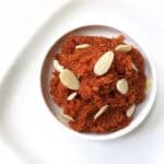 Recipe for Dairy-Free Gajar Halwa taken from www.hookedonheat.com. Visit site for detailed recipe.