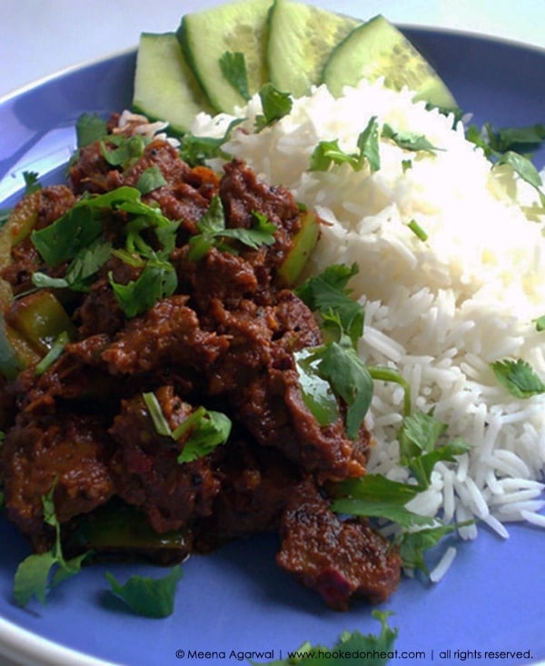 Spiced Lamb with Green Peppers