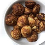 Recipe for Banana Pancake Balls, taken from www.hookedonheat.com. Visit site for detailed recipe.