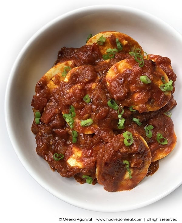 A bowl of Boiled Egg Sambal (Sambal Telur)