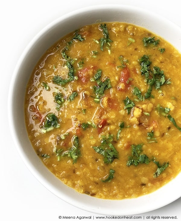 Recipe for Everyday Instant-Pot Dal taken from www.hookedonheat.com. Visit site for detailed recipe.