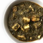 A bowl of Palak Paneer