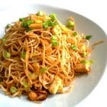 Recipe for Garlic Tofu Noodles taken from www.hookedonheat.com. Visit site for detailed recipe.