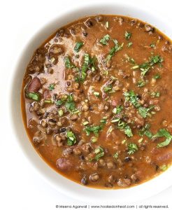 Recipe for Instant Pot Dal Makhani taken from www.hookedonheat.com. Visit site for detailed recipe.