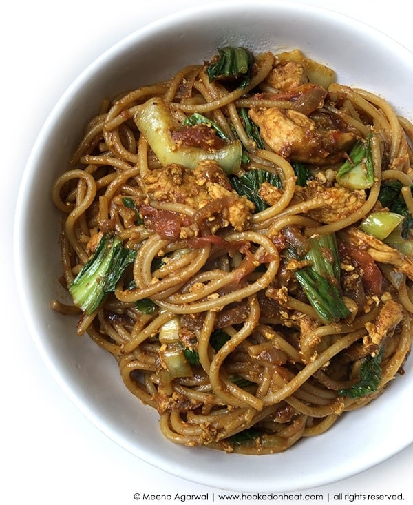 A bowl of Mee Goreng (Malay-style Noodles)