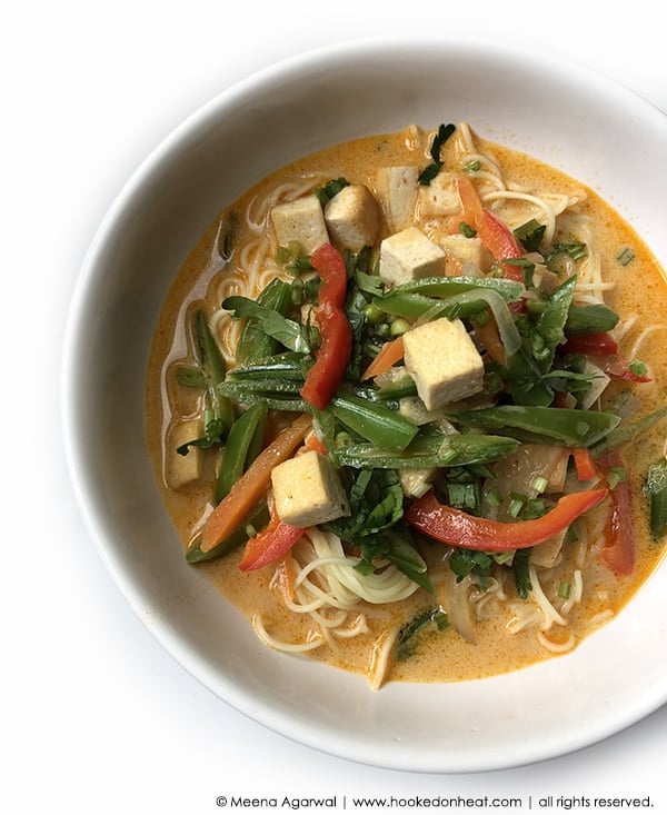 Thai Curry Noodle Soup with Tofu & Veggies