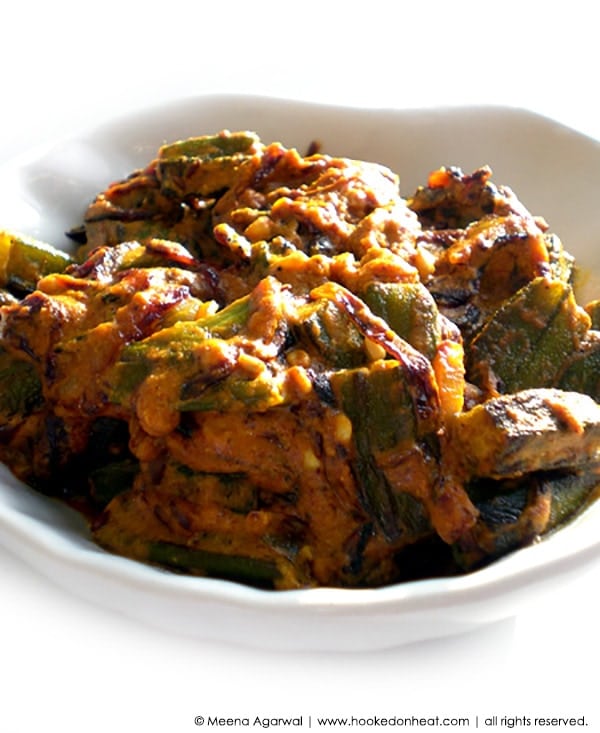 Dahi Bhindi (Okra cooked with Yogurt)