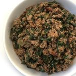 A bowl of Palak Keema (Ground Chicken with Spinach)