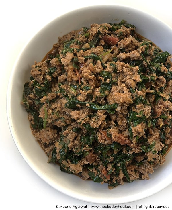 Palak Keema (Ground Chicken with Spinach)