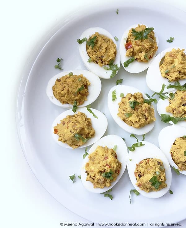 Spicy Masala Devilled Eggs