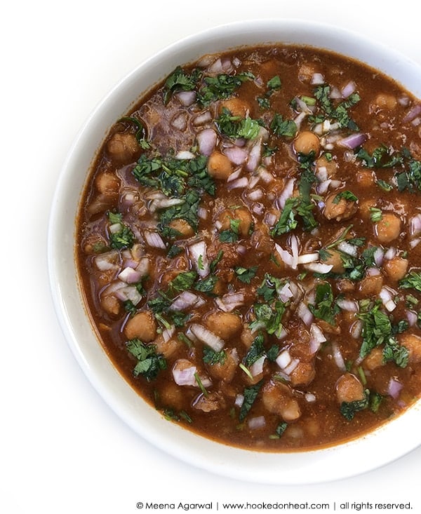 A bowl of Instant Pot Chole (Chickpea Curry)