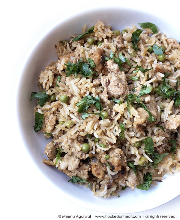 Keema Pulao (Ground Meat & Peas Pilaf)