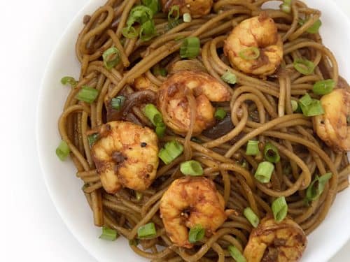 15-Minute Garlic Shrimp Soba Noodles - Lena's Kitchen