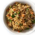 A bowl of Tawa Pulao (Indian-style Fried Rice)